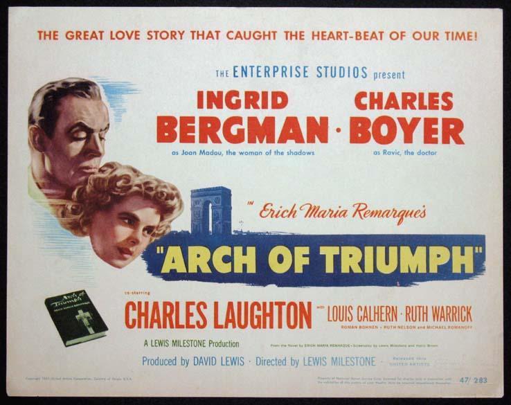 Classic Old Movie : Arch of Triumph 1948